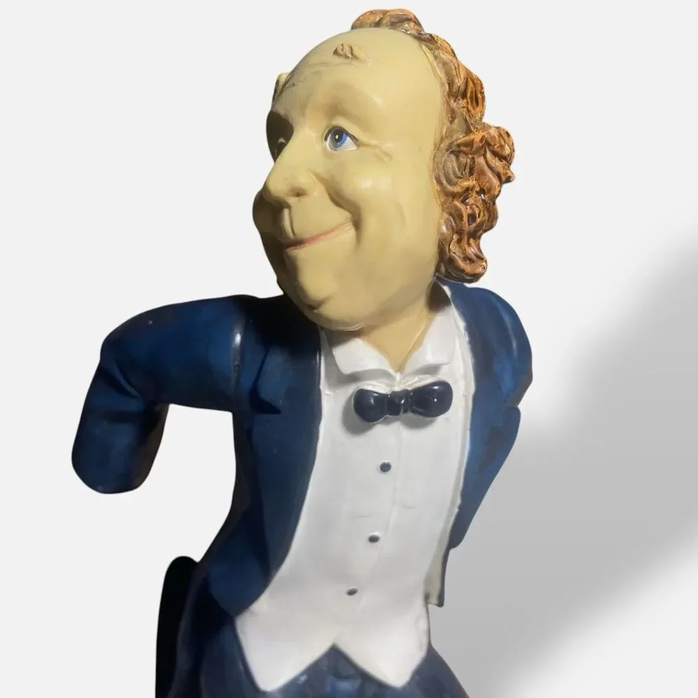 RARE Vintage Servant Waiter Figurine Wine Bottle Holder Stand Ceramic Statue